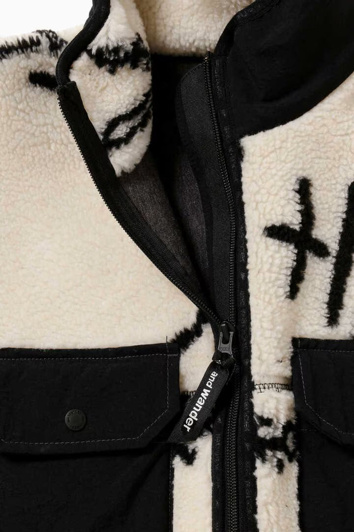 and wander / Daijiro OHARA map key boa jacket