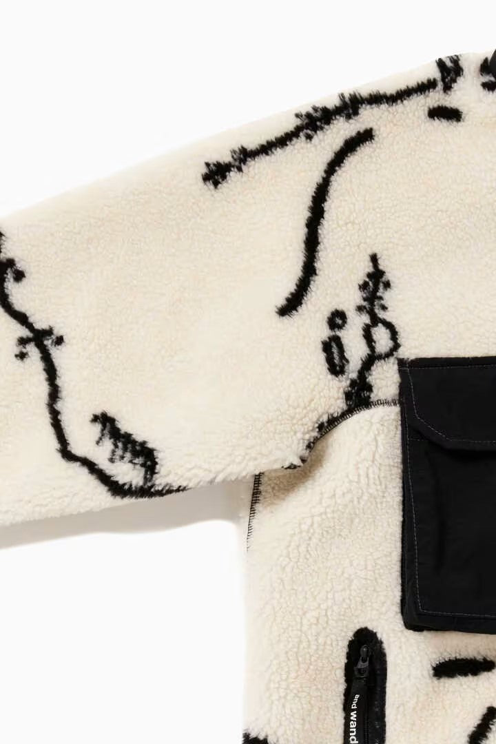 and wander / Daijiro OHARA map key boa jacket