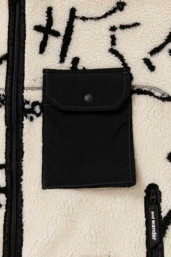 and wander / Daijiro OHARA map key boa jacket