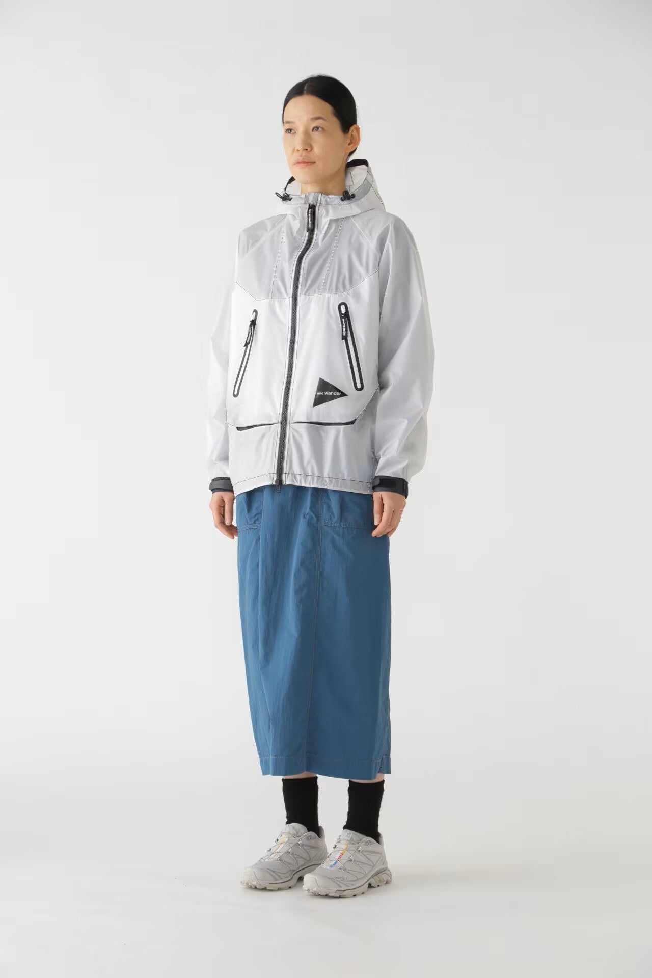 and wander / crinkled nylon skirt(W)