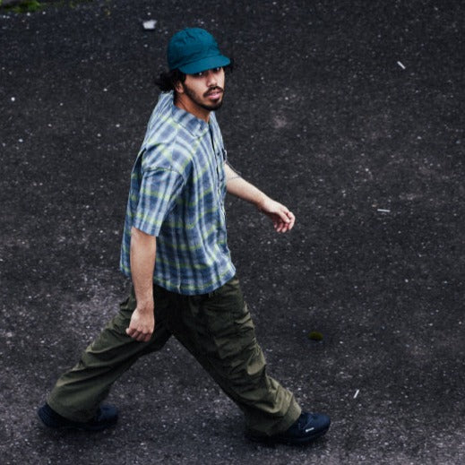 and wander / dry check open SS shirt