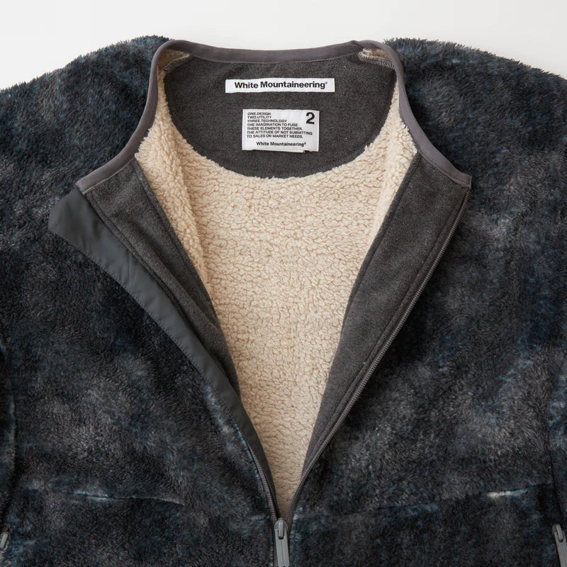 White Mountaineering / ABSTRUCT PATTERN FLEECE BLOUSON