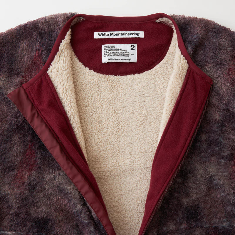 White Mountaineering / ABSTRUCT PATTERN FLEECE BLOUSON