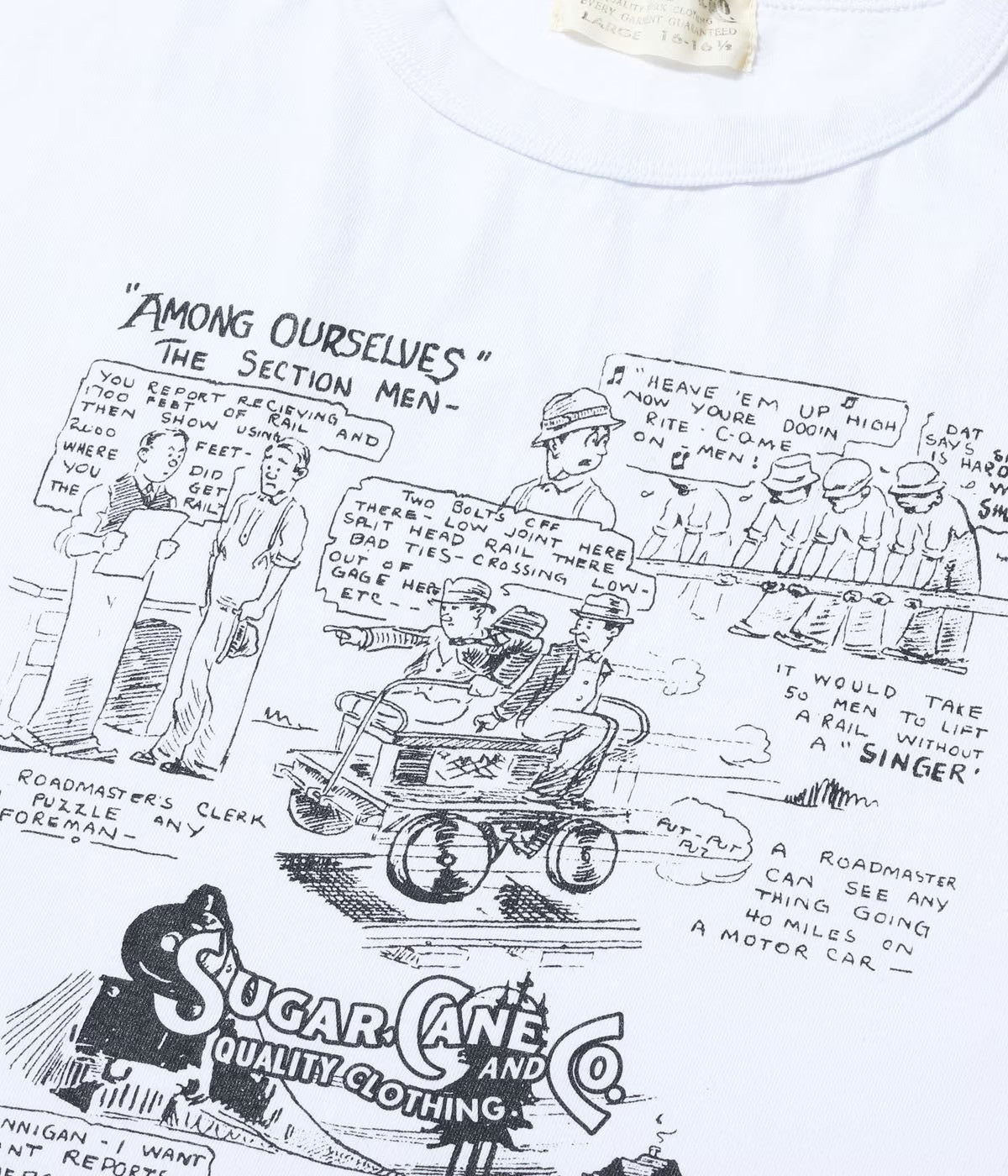 SUGAR CANE / Lot No. SC79584 / 1920's CARTOON T-SHIRT “AMONG OURSELVES”