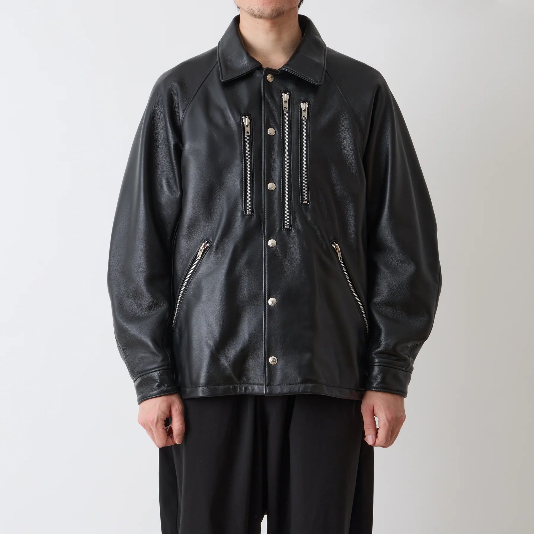White Mountaineering / WM×Schott LEATHER COACH JACKET