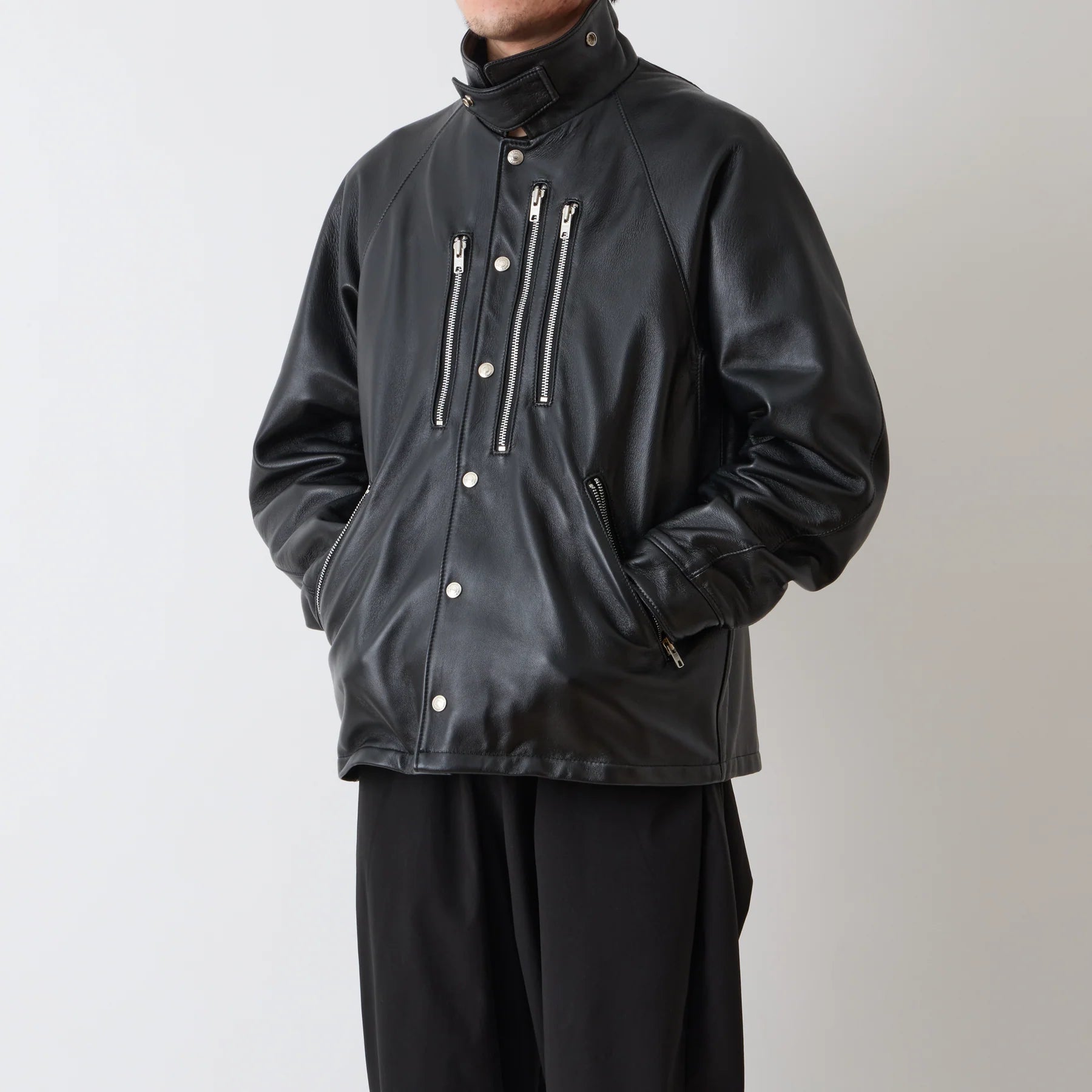 White Mountaineering / WM×Schott LEATHER COACH JACKET