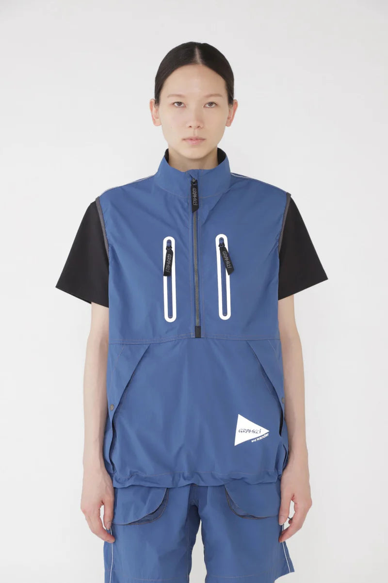and wander / GRAMICCI × and wander brushed nylon vest