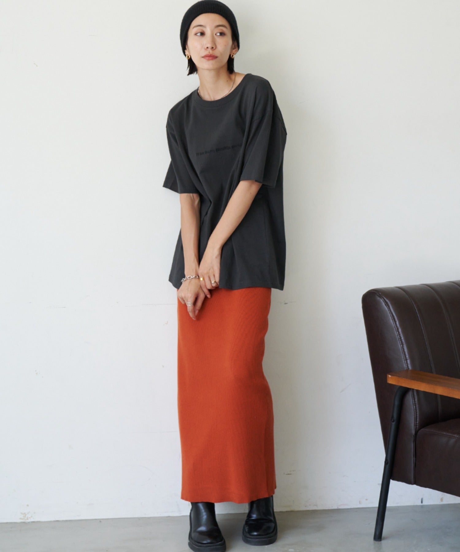 Auntierosa Holiday / リブニットナロースカート