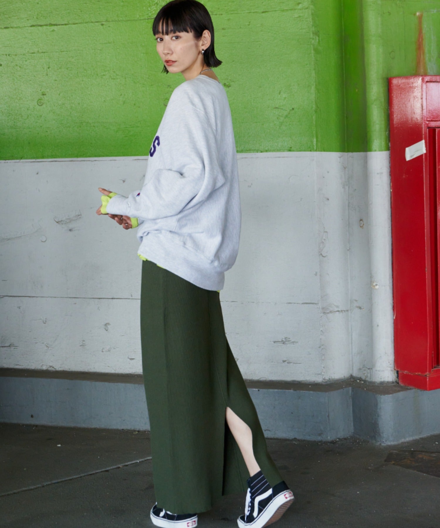 Auntierosa Holiday / リブニットナロースカート