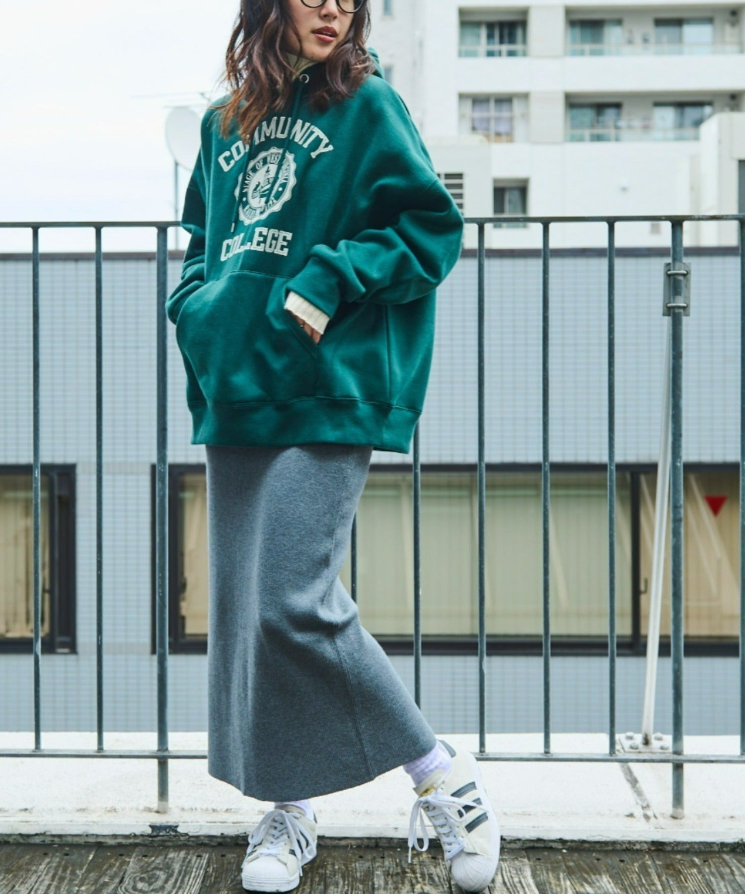 Auntierosa Holiday / リブニットナロースカート