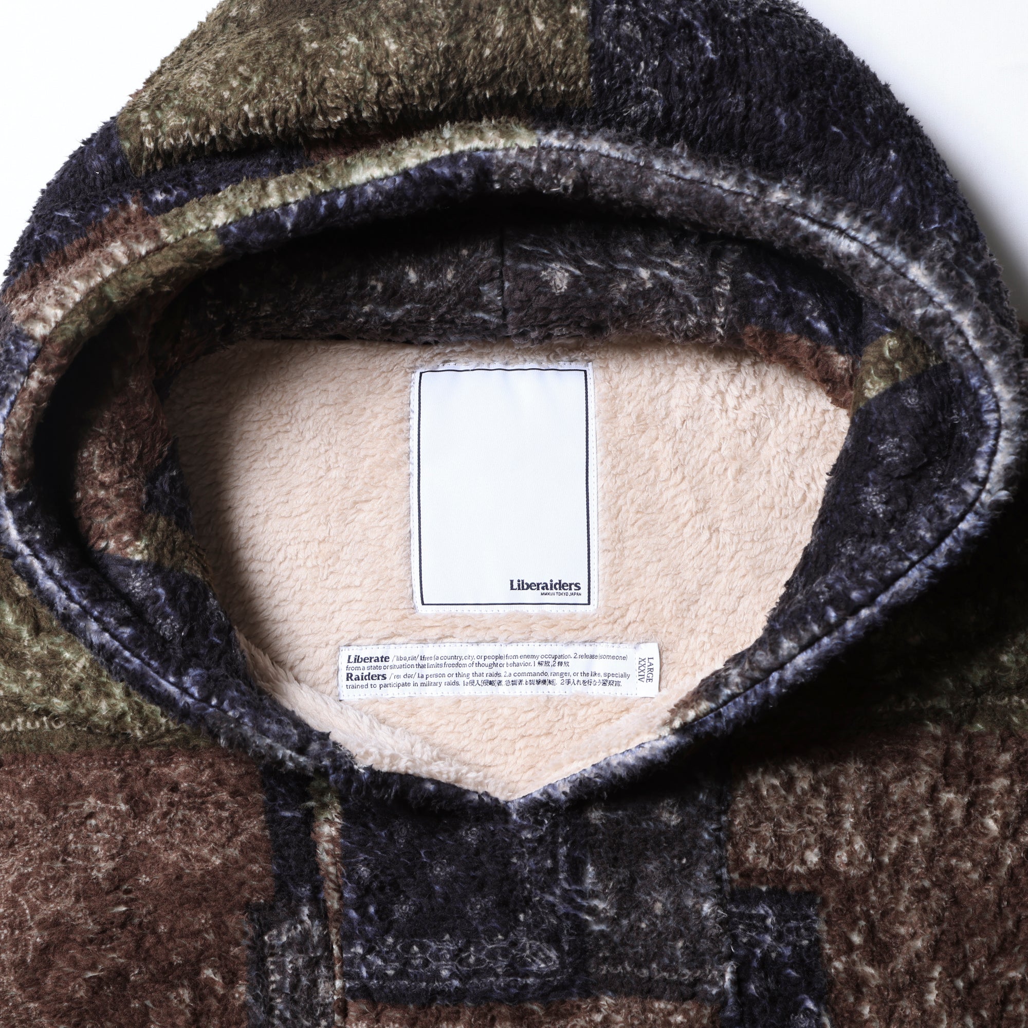 Liberaiders / BANDANA PILE FLEECE HOODIE