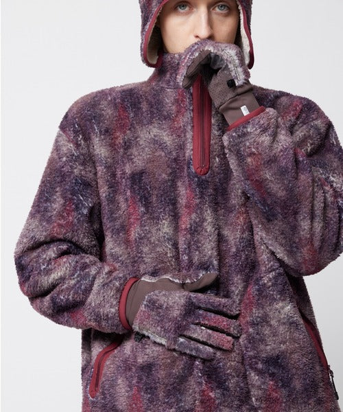 White Mountaineering / ABSTRUCT PATTERN FLEECE PULOVER