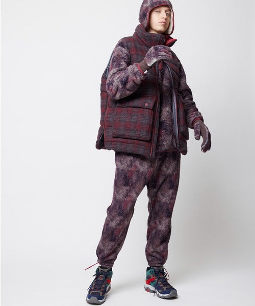 White Mountaineering / ABSTRUCT PATTERN FLEECE PULOVER