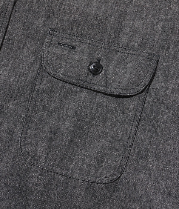 SUGAR CANE / BLACK CHANBRAY WORK SHIRTS L/S