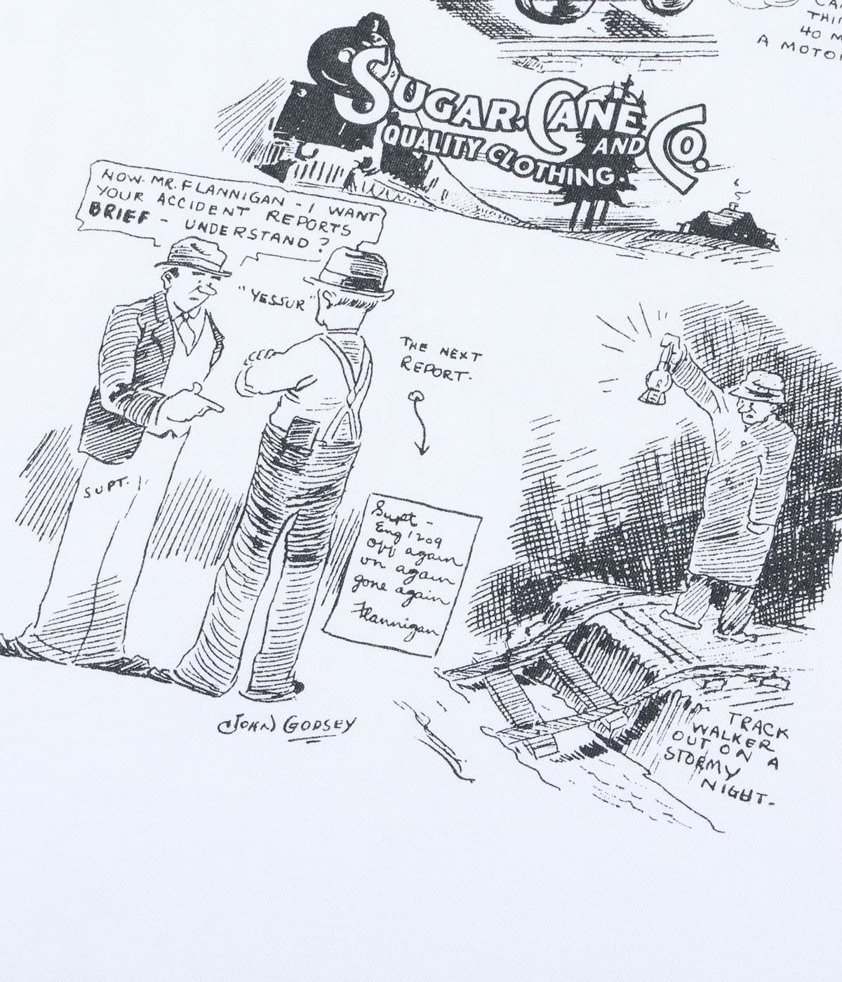 SUGAR CANE / Lot No. SC79584 / 1920's CARTOON T-SHIRT “AMONG OURSELVES”