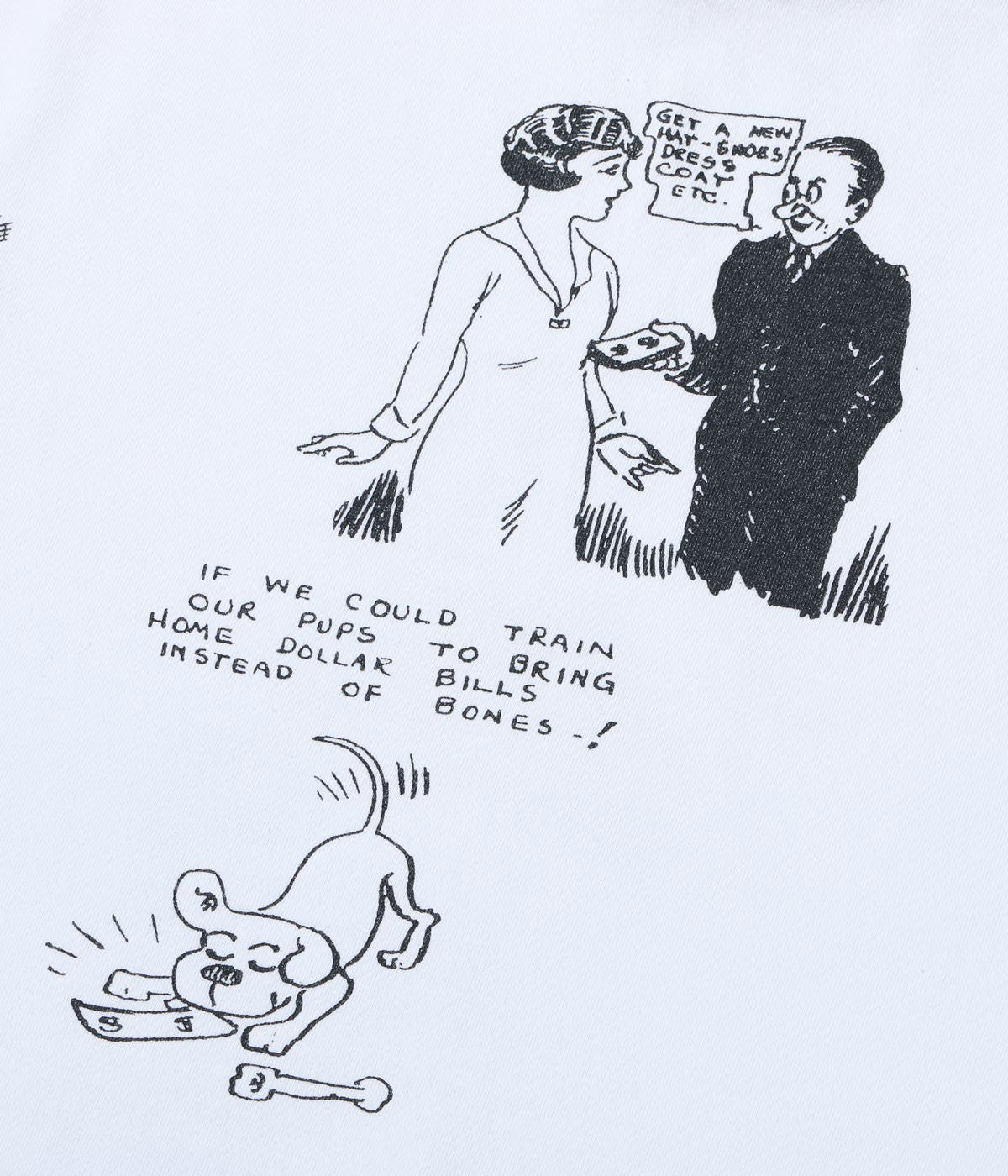 SUGAR CANE / Lot No. SC79584 / 1920's CARTOON T-SHIRT “AMONG OURSELVES”