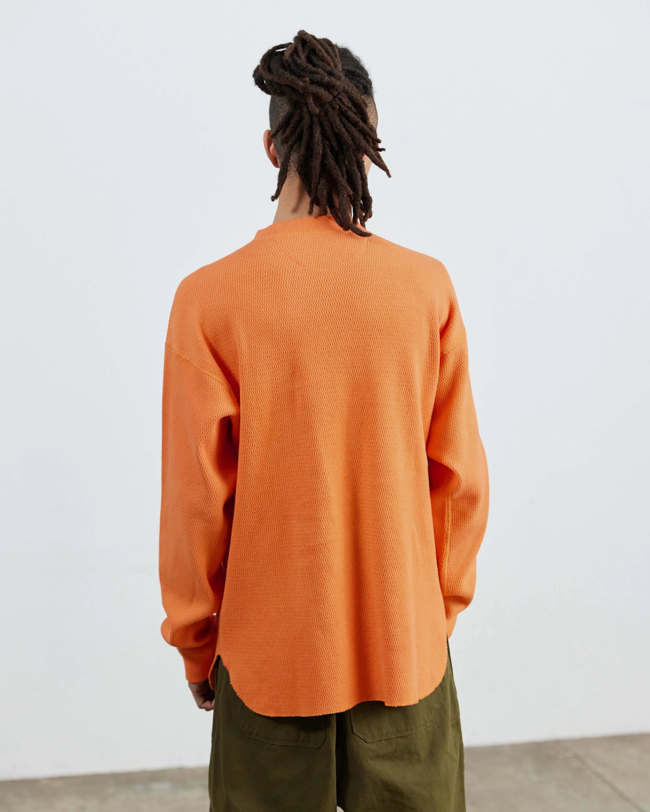 ARMY TWILL / Honeycomb Henley LS Tee