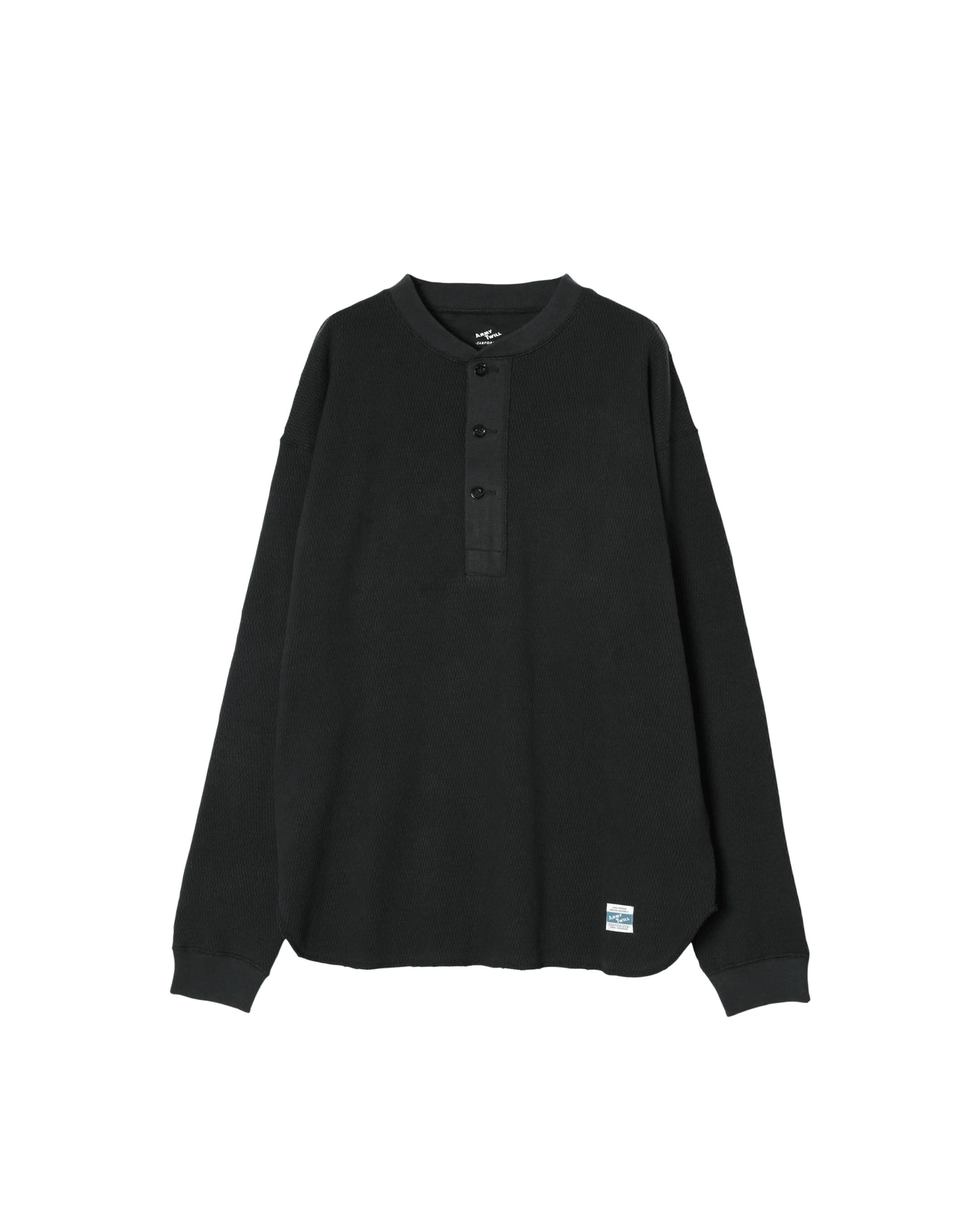 ARMY TWILL / Honeycomb Henley LS Tee