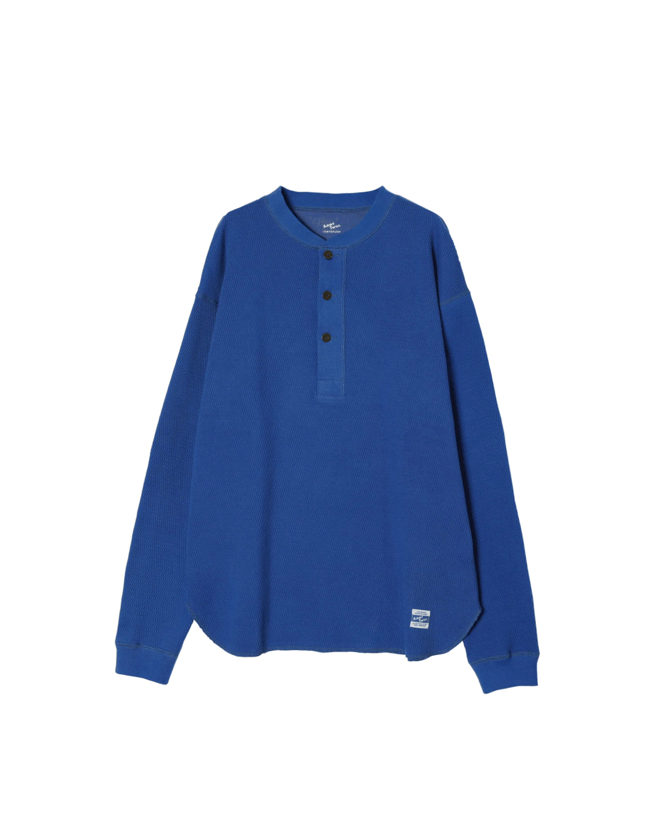 ARMY TWILL / Honeycomb Henley LS Tee