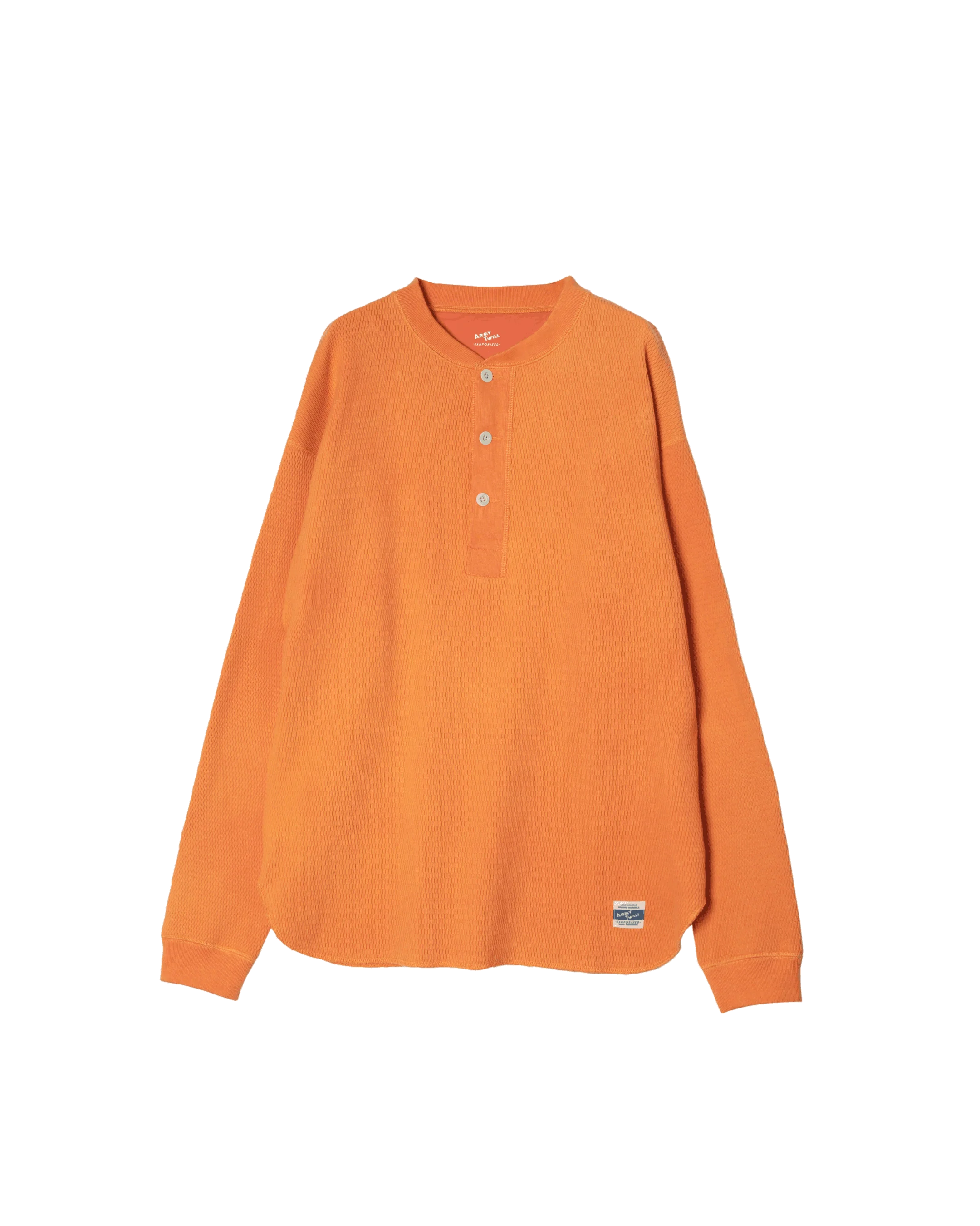 ARMY TWILL / Honeycomb Henley LS Tee