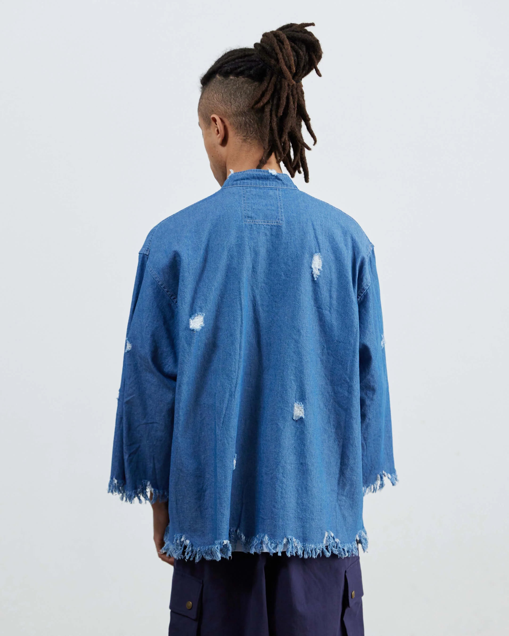 ARMY TWILL / Damage Light Denim Snap Shirt