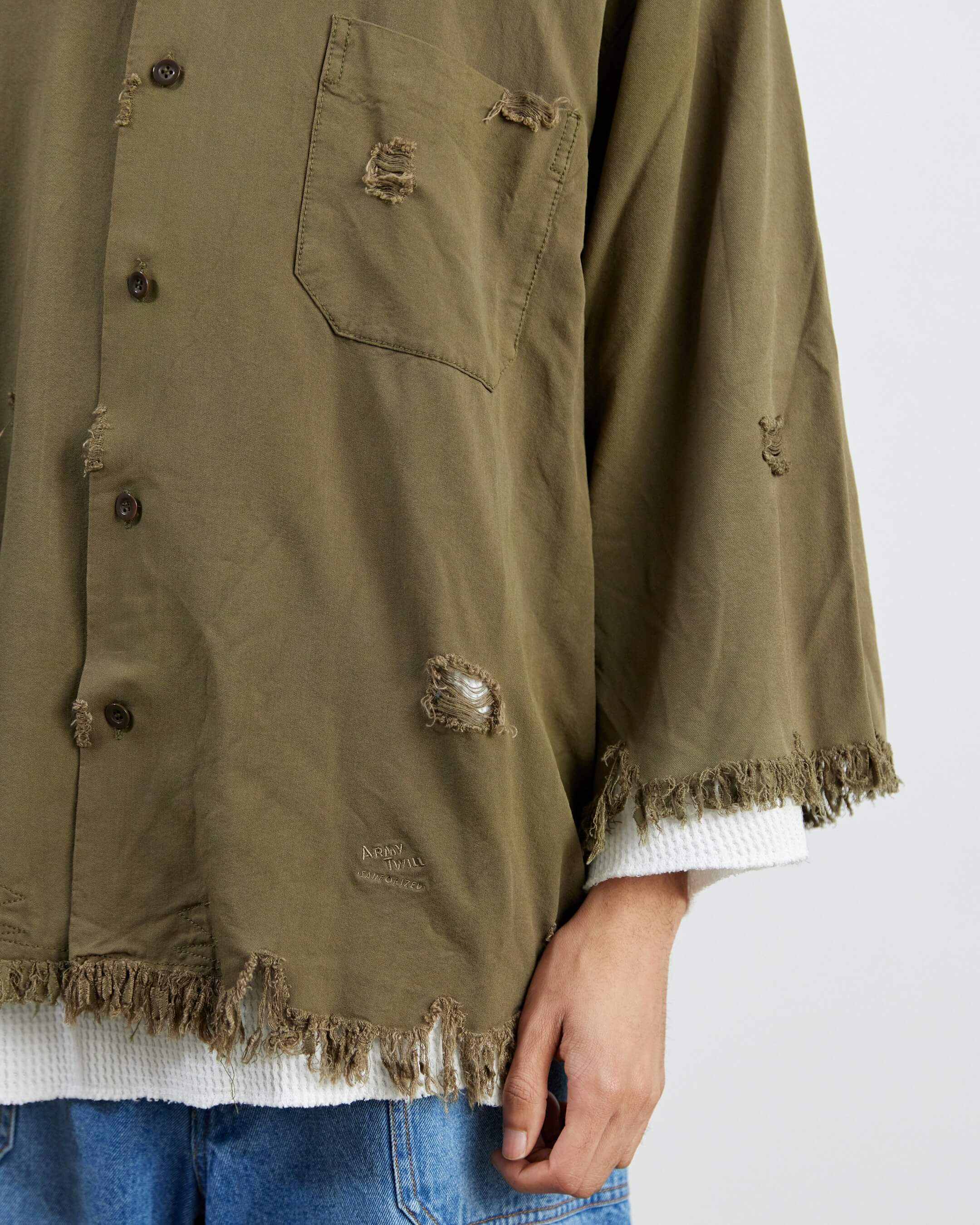 ARMY TWILL / Damage Soft Twill Shirt