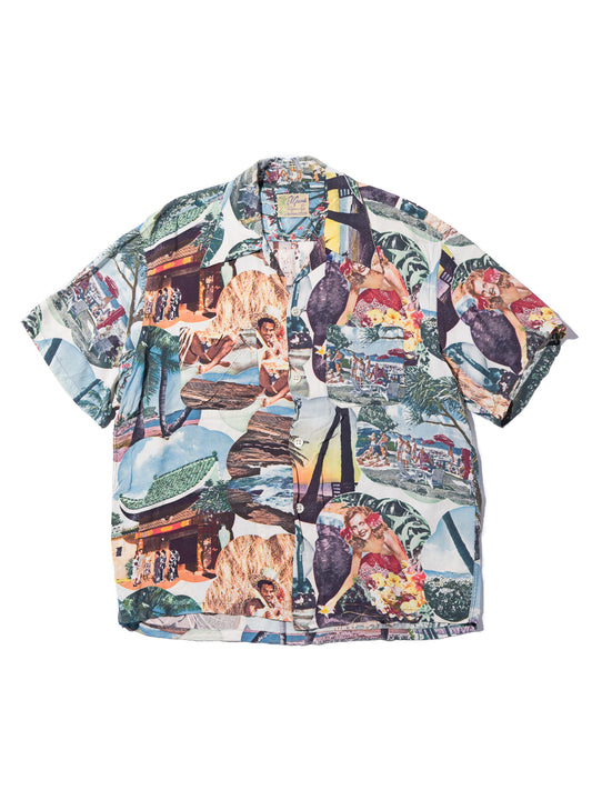 NorMo Vintage / VTG-HAWAIAN SHIRTS 50's~60’s PICTURE ”HAWAII フラガール柄”