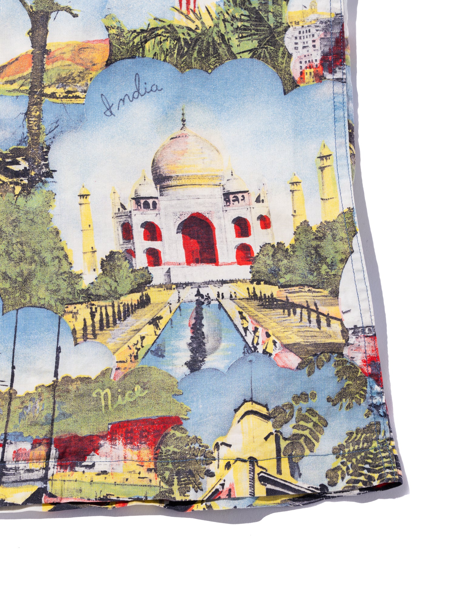 NorMo Vintage / VTG-HAWAIAN SHIRTS 50's~60’s PICTURE ”風景 建物柄”