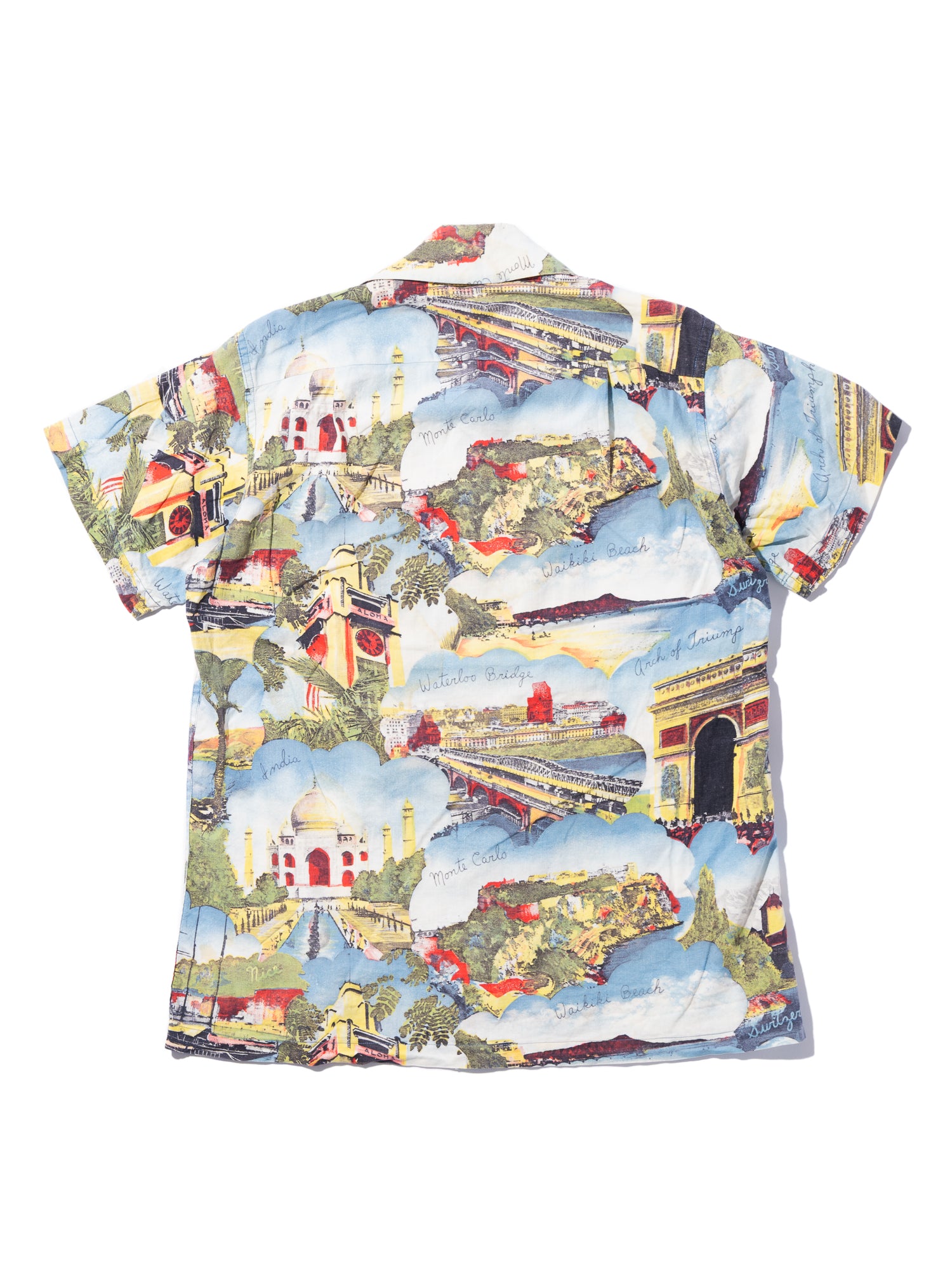 NorMo Vintage / VTG-HAWAIAN SHIRTS 50's~60’s PICTURE ”風景 建物柄”