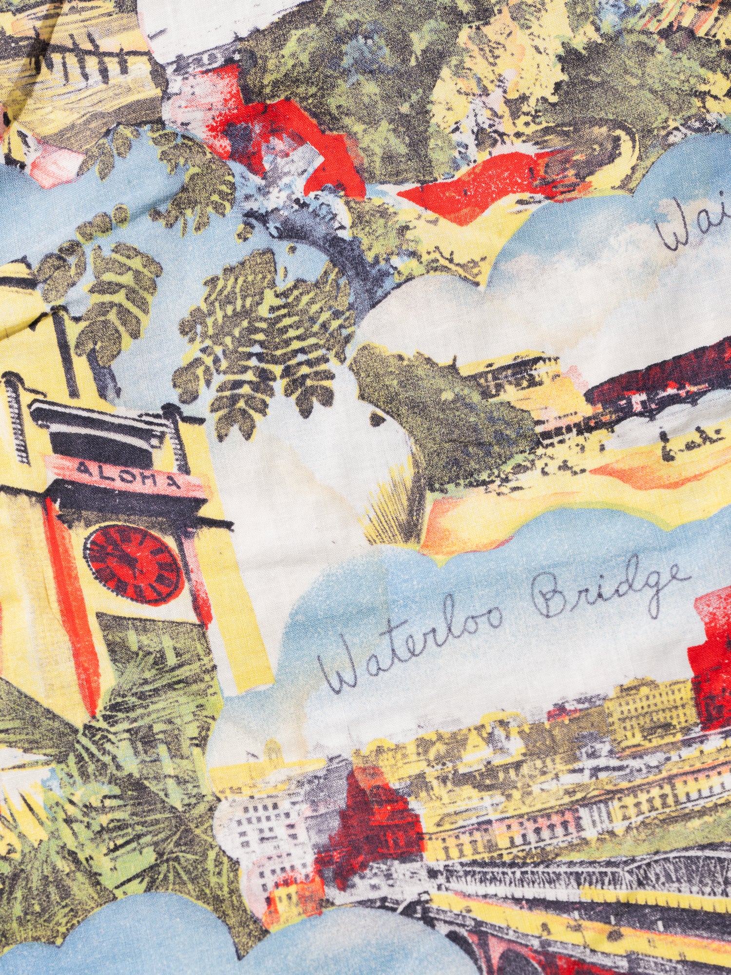 NorMo Vintage / VTG-HAWAIAN SHIRTS 50's~60’s PICTURE ”風景 建物柄”