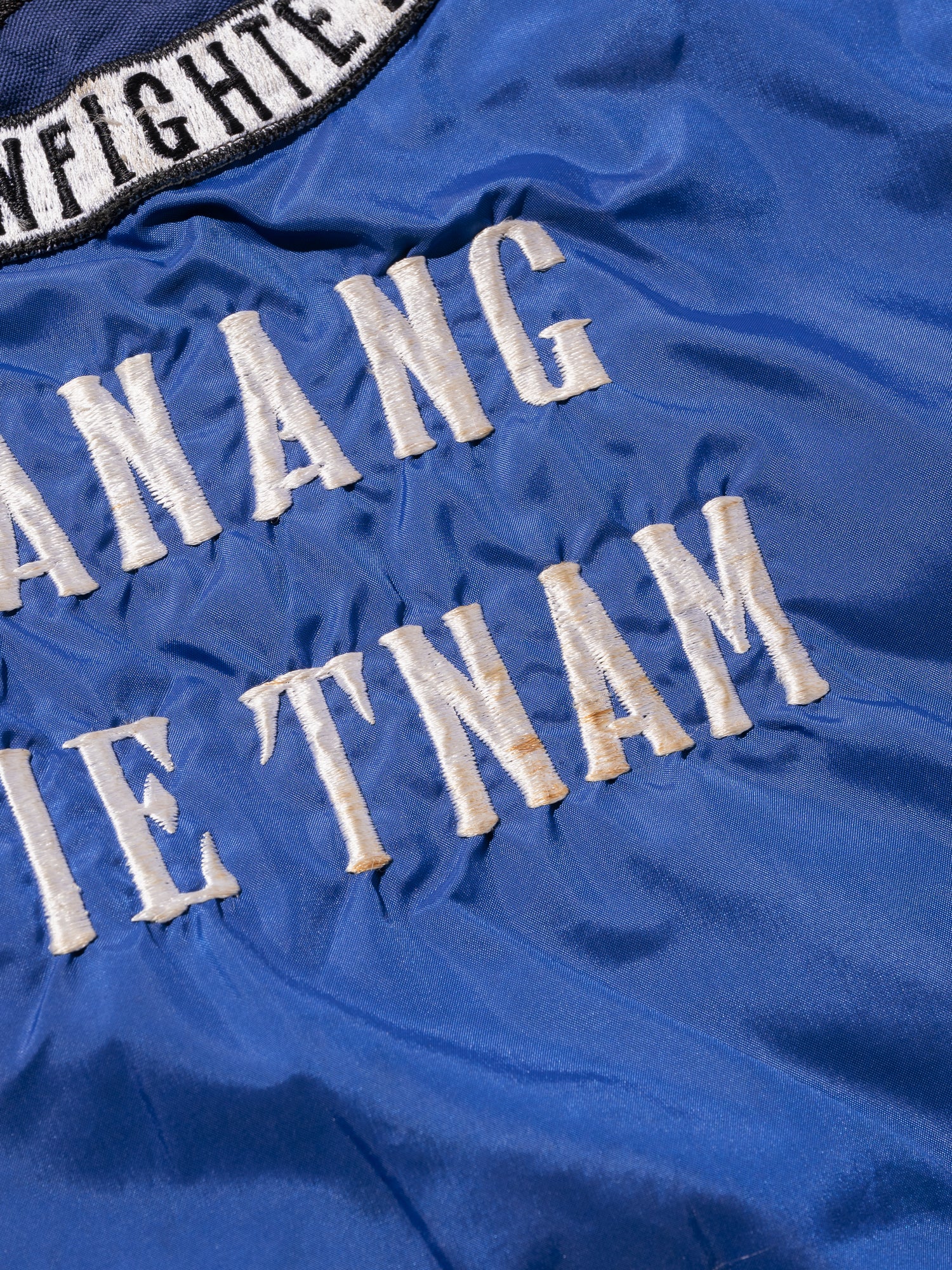NorMo Vintage / 1960's Vintage Vietnam Souvenir blue coach Jacket
