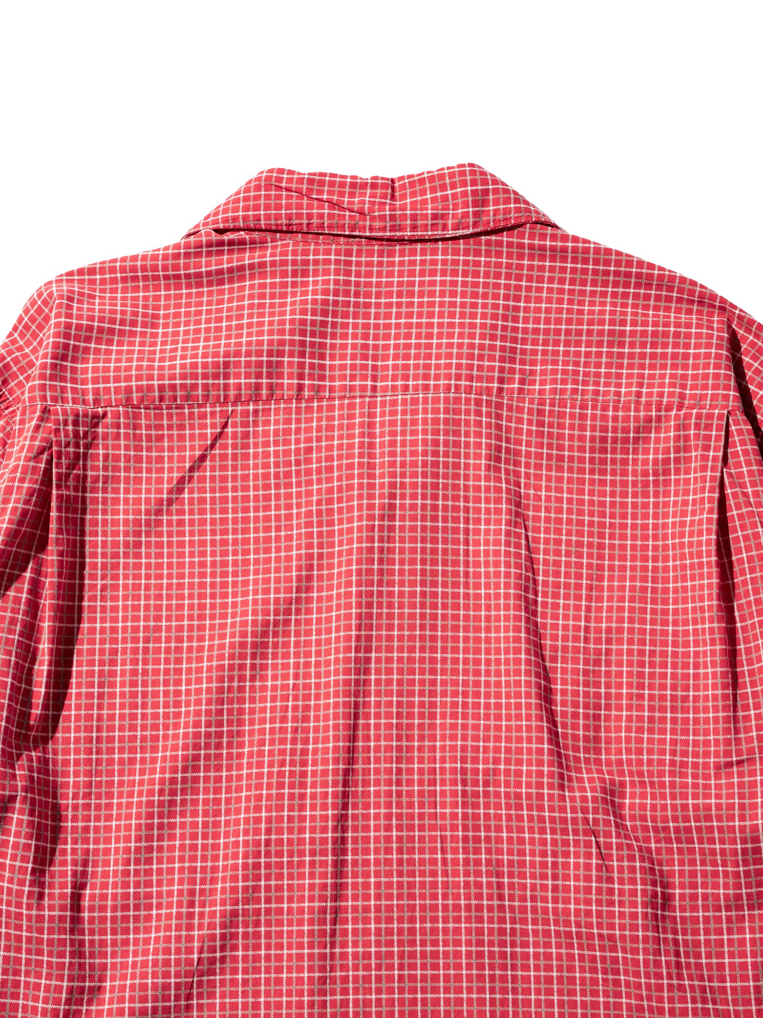 NorMo Vintage / 50's 60's "TOWNCRAFT" RED CHECK OPEN COLLAR SHIRTS SIZE XL