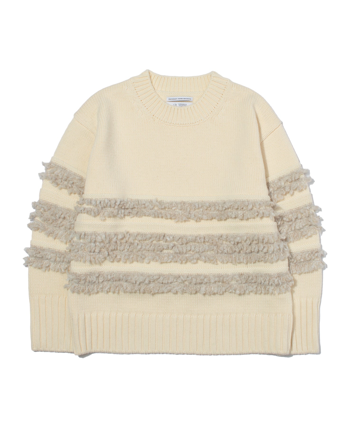 F/CE. / DUAL TEXTURE SHIFTED LINES KNIT