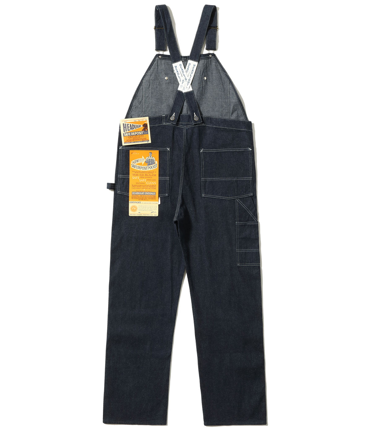 SUGAR CANE / Lot No. HD42554 / HEADLIGHT 11oz. BLUE DENIM LOW BACK OVERALLS