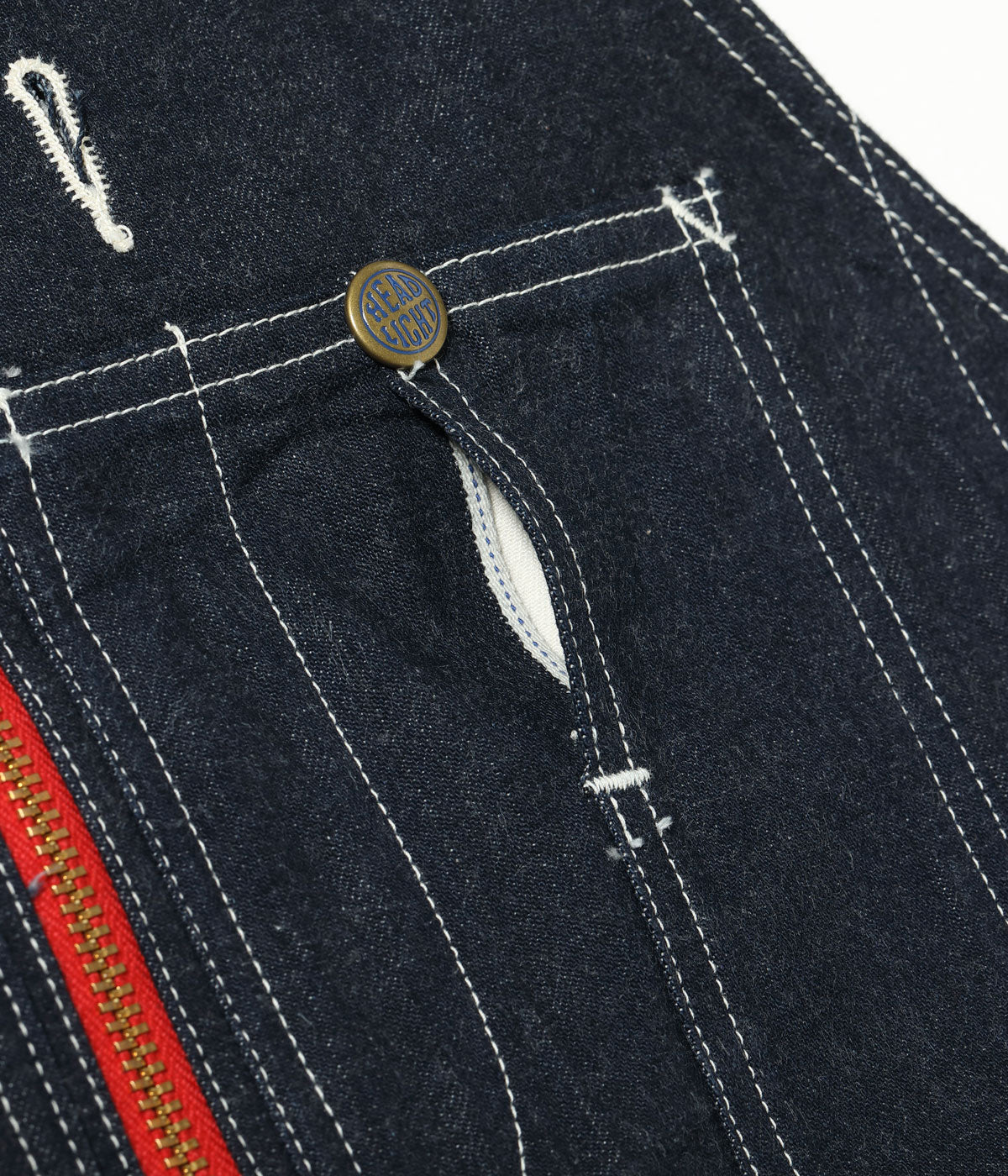 SUGAR CANE / Lot No. HD42554 / HEADLIGHT 11oz. BLUE DENIM LOW BACK OVERALLS