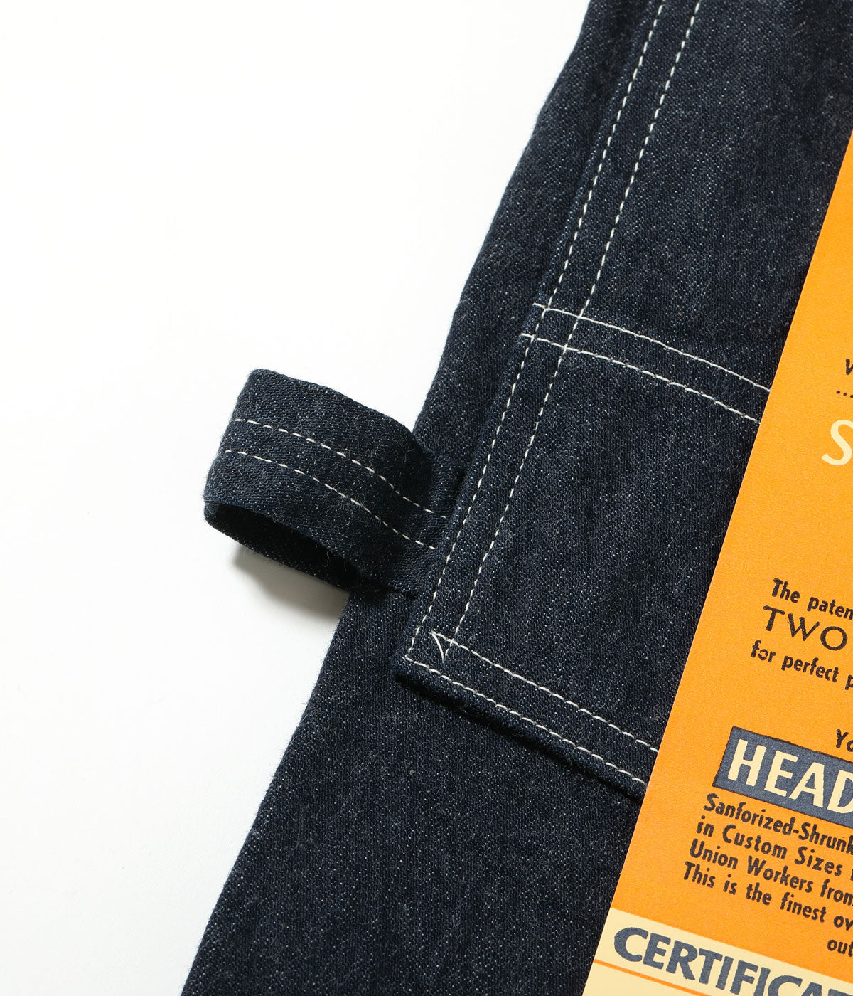 SUGAR CANE / Lot No. HD42554 / HEADLIGHT 11oz. BLUE DENIM LOW BACK OVERALLS