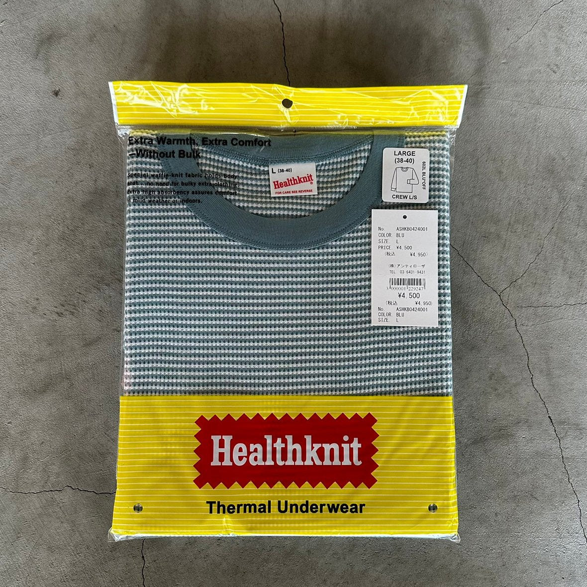 Healthknit / Batic waffle crewneck L/S