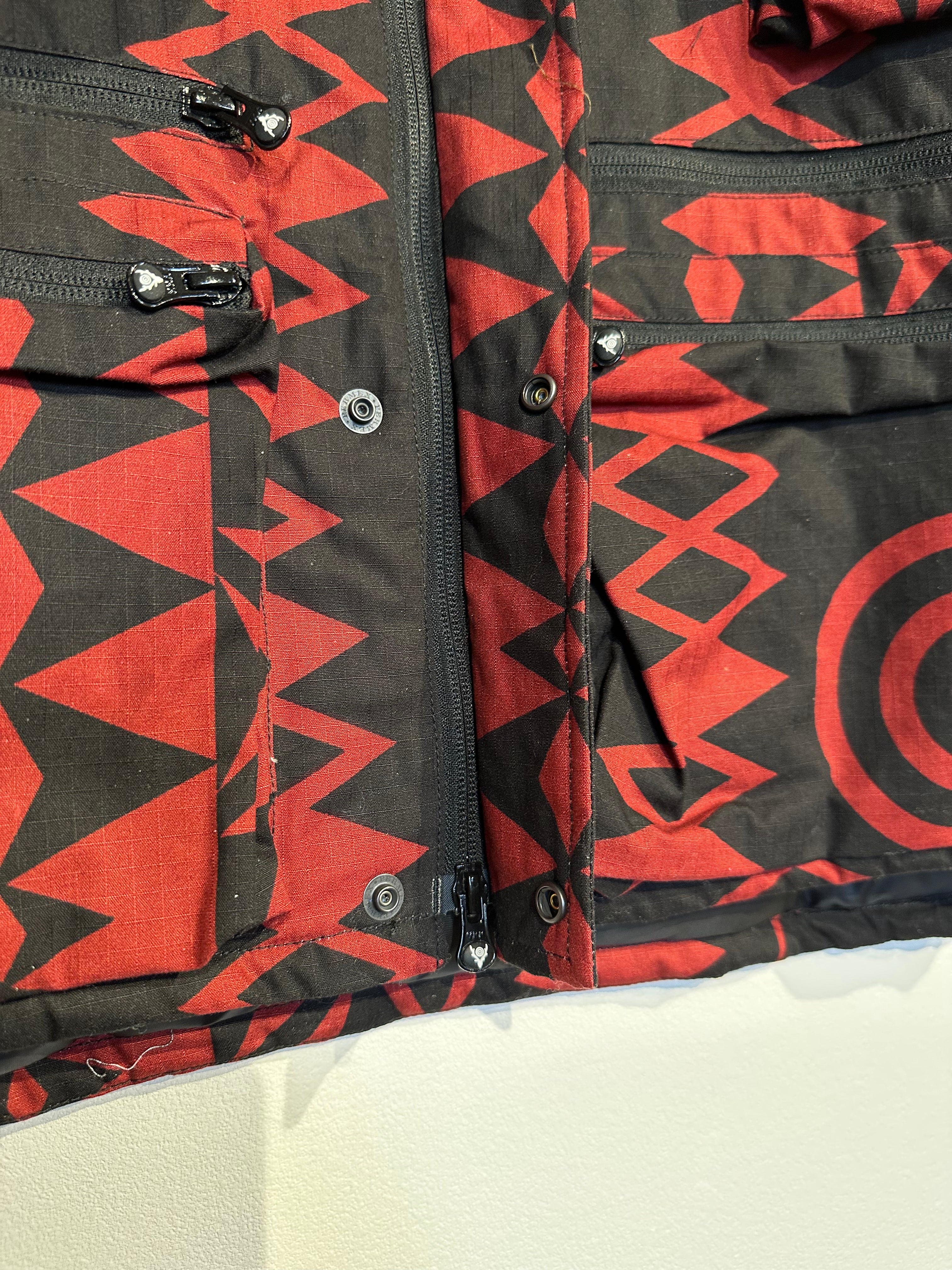 South2west8 / Multi-Pocket Zipped Padding Vest - Cotton Ripstop / Printed