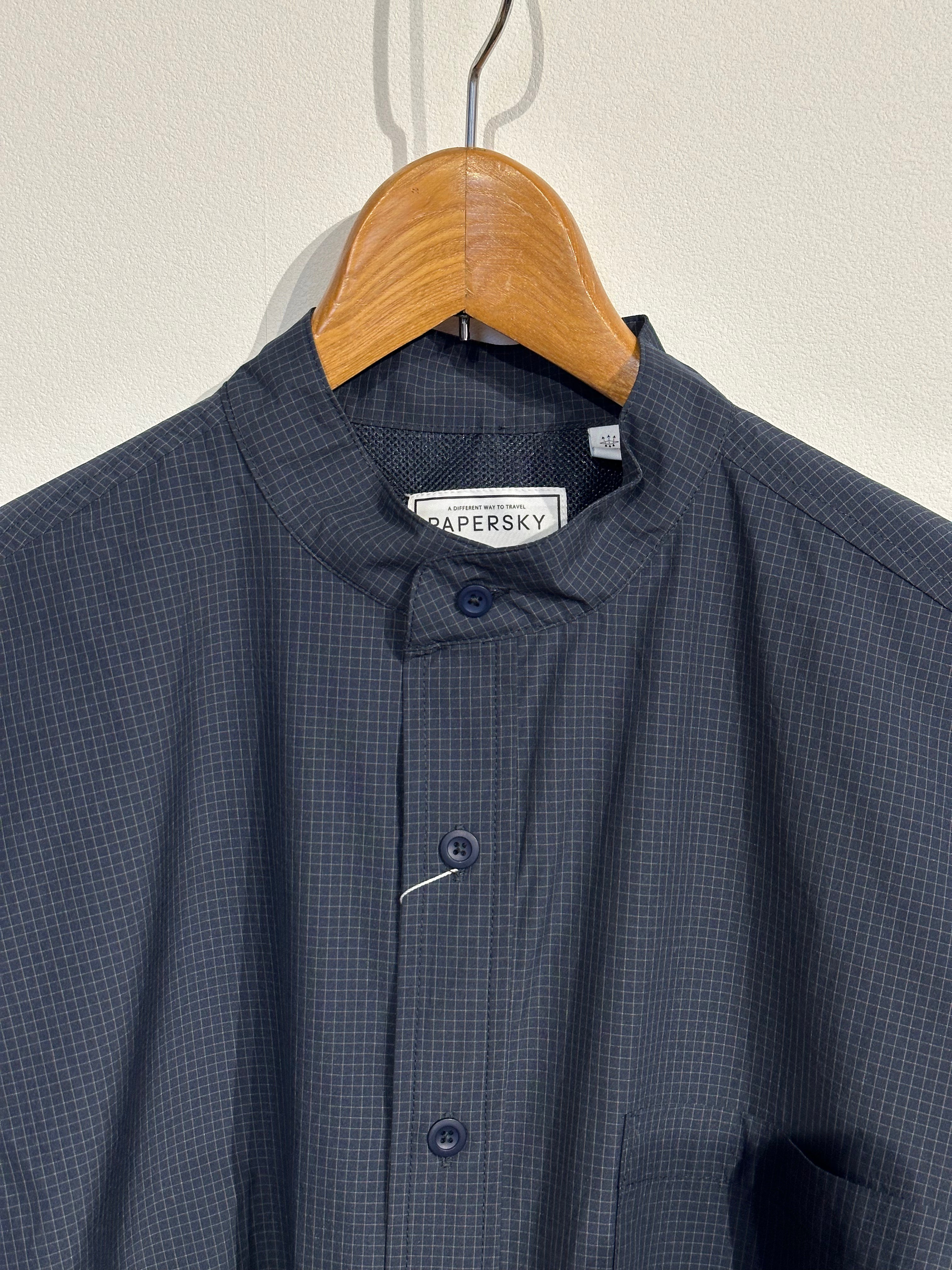 PAPERSKY / MAGAZINE CHECK LONG BIG SHIRT