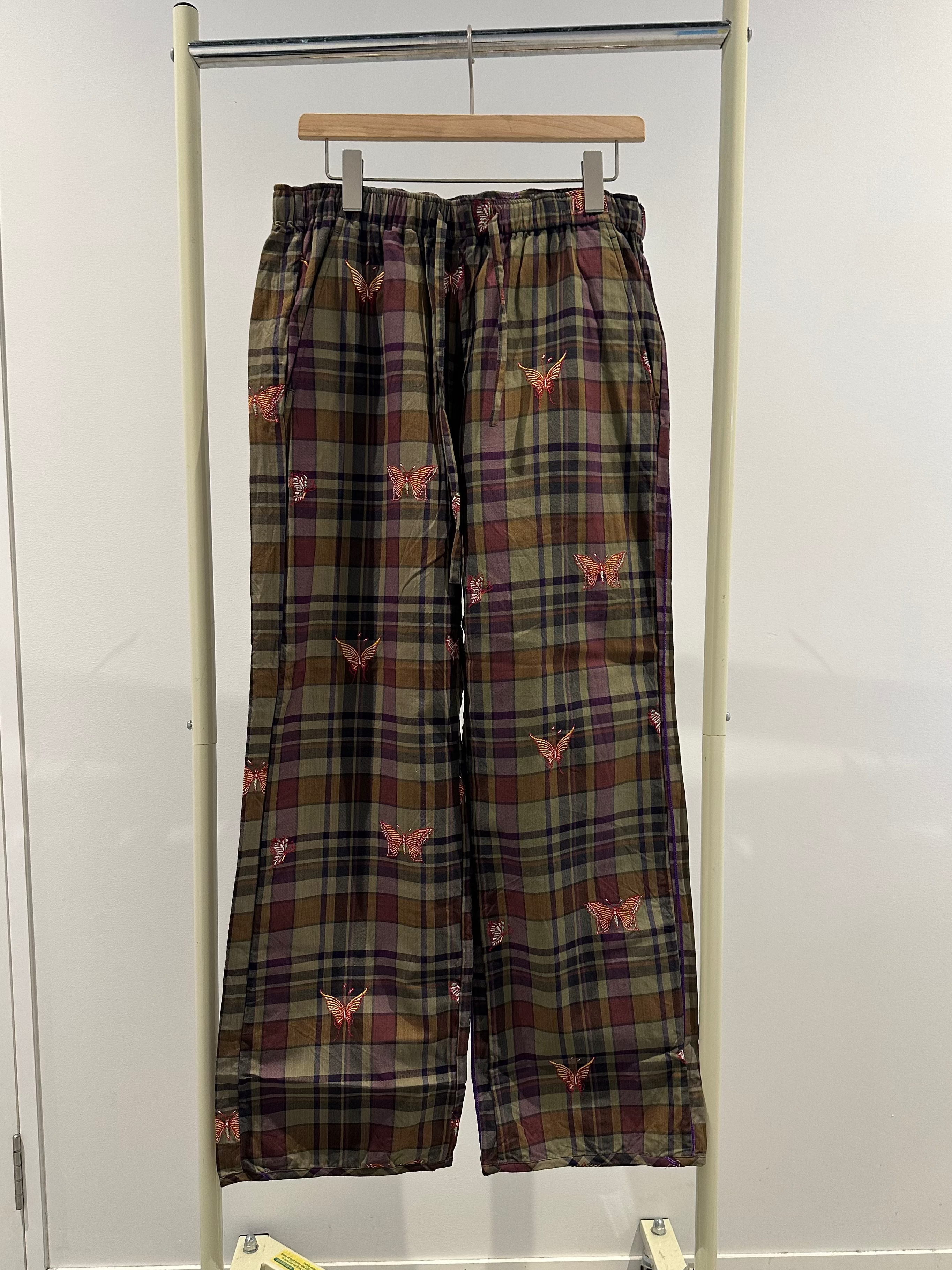 Needles / String Easy Pant - Embroidered Madras Plaid