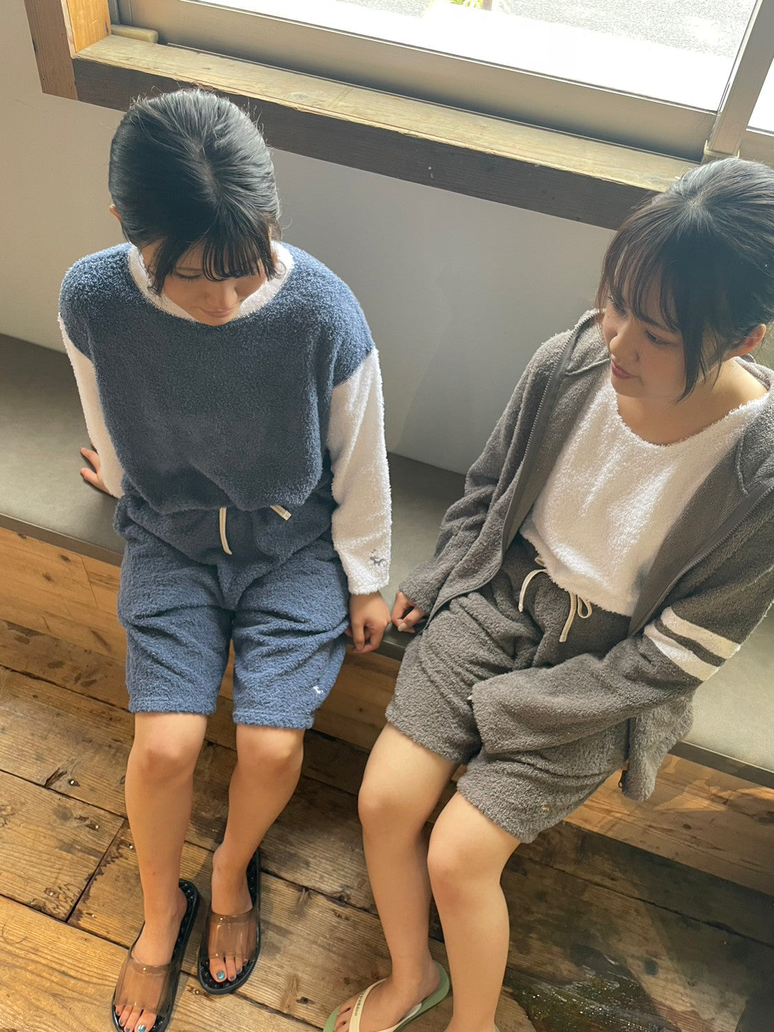 ラッセルパイル袖ラインパーカー ユニセックス