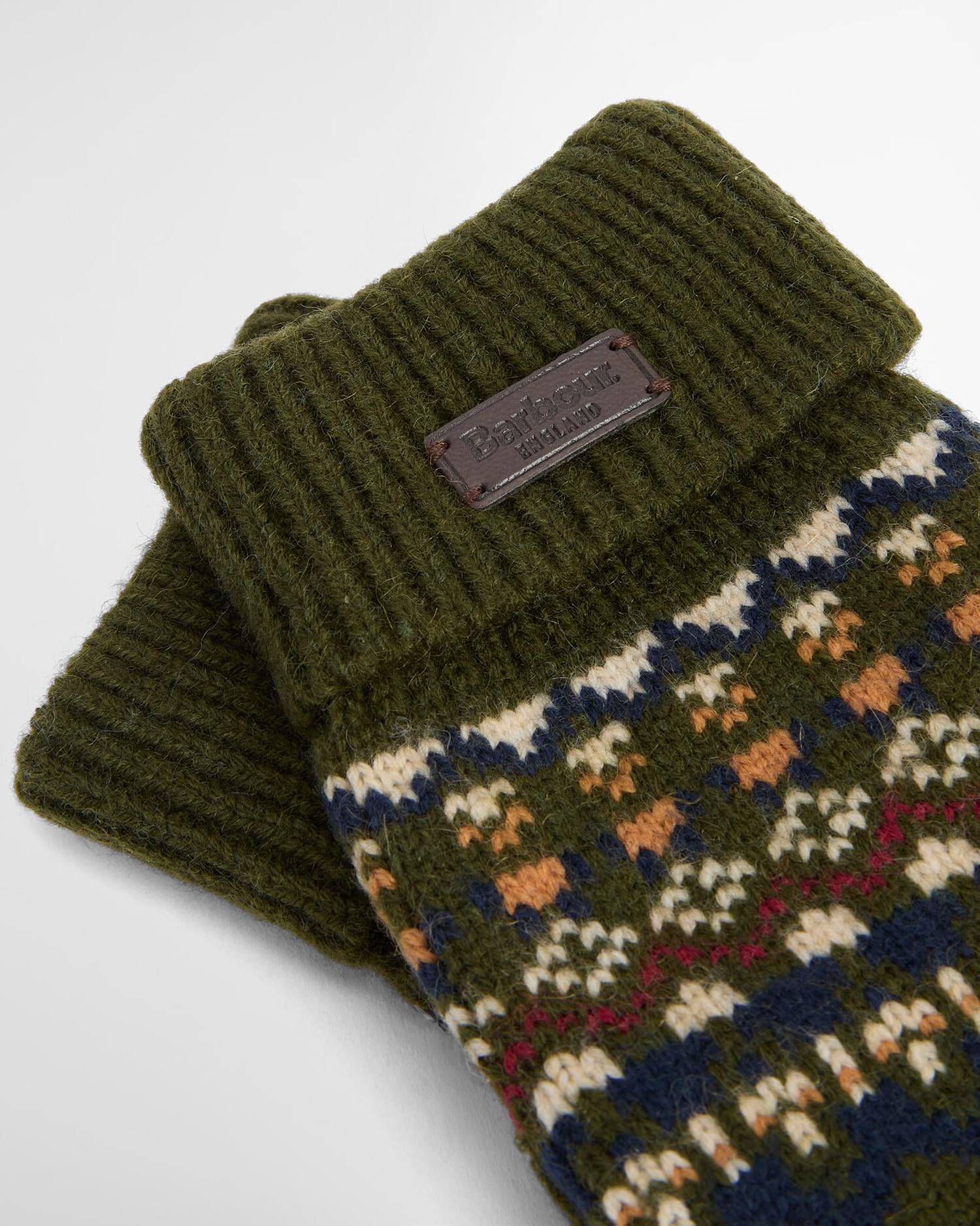 Barbour / barbour marlow fair isle knitted gloves