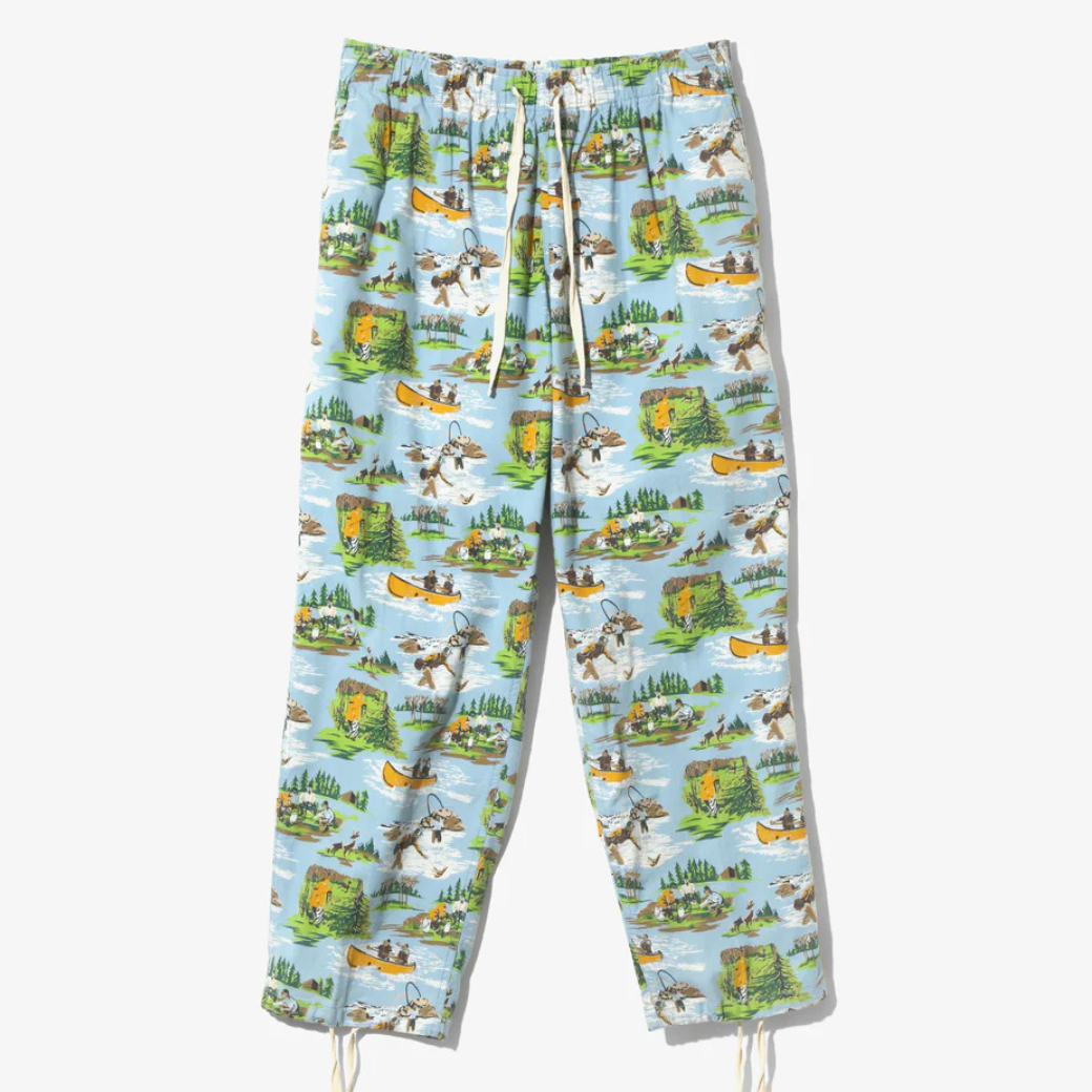 South2west8 / String Cuff Balloon Pant-Flannel Print