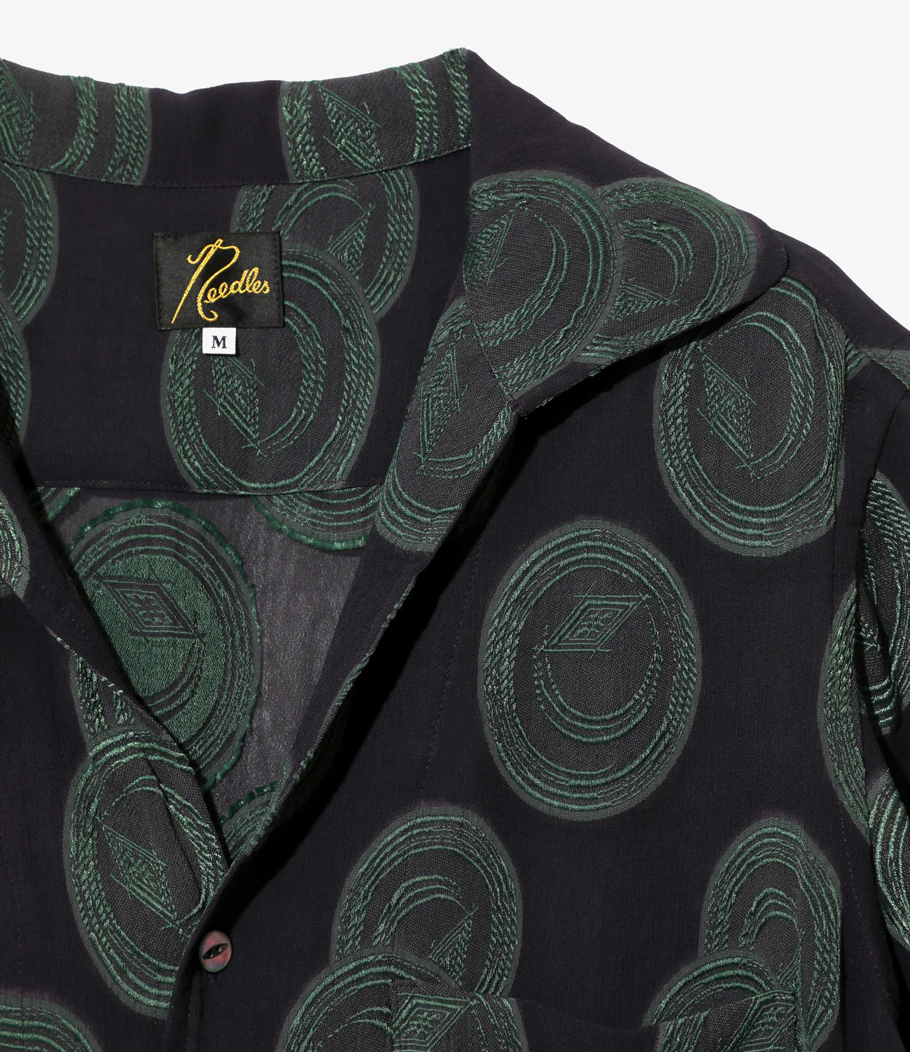 Needles / Italian Collar S/S Shirt - R/PE Ring Cut Jq