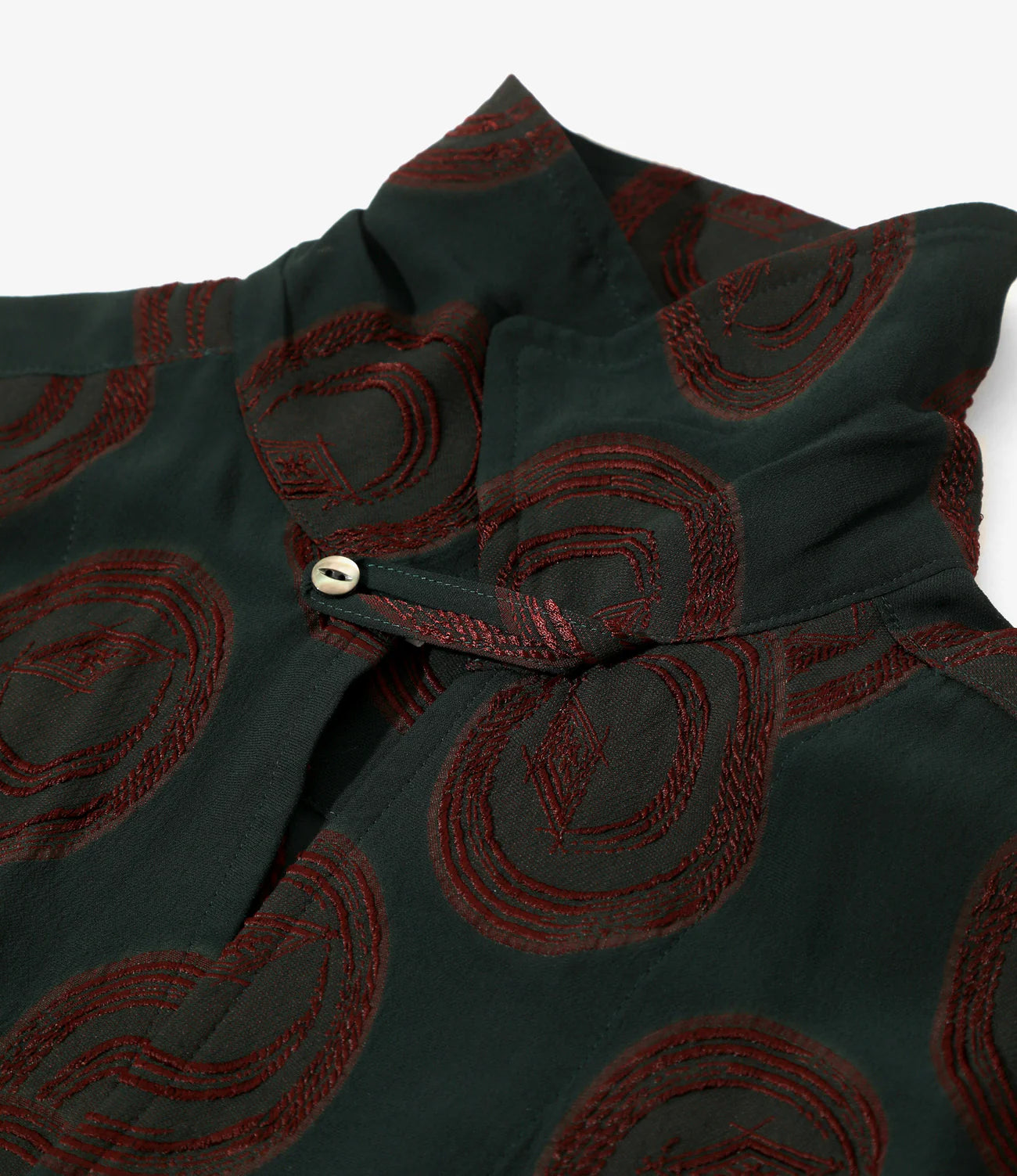Needles / Italian Collar S/S Shirt - R/PE Ring Cut Jq