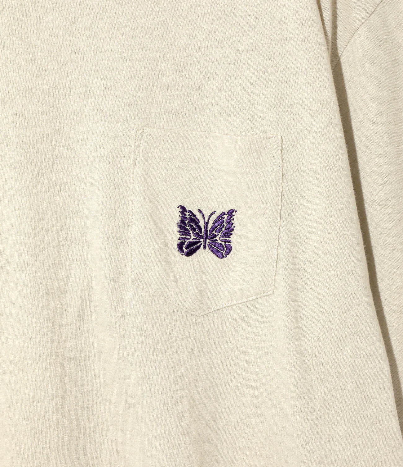 Needles / S/S Papillon Emb. Pocket Tee - Cotton Jersey
