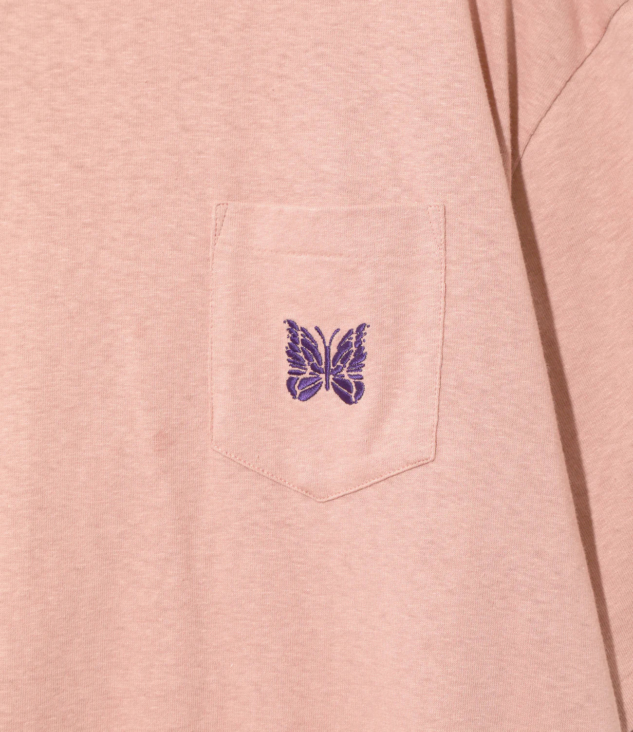 Needles / S/S Papillon Emb. Pocket Tee - Cotton Jersey