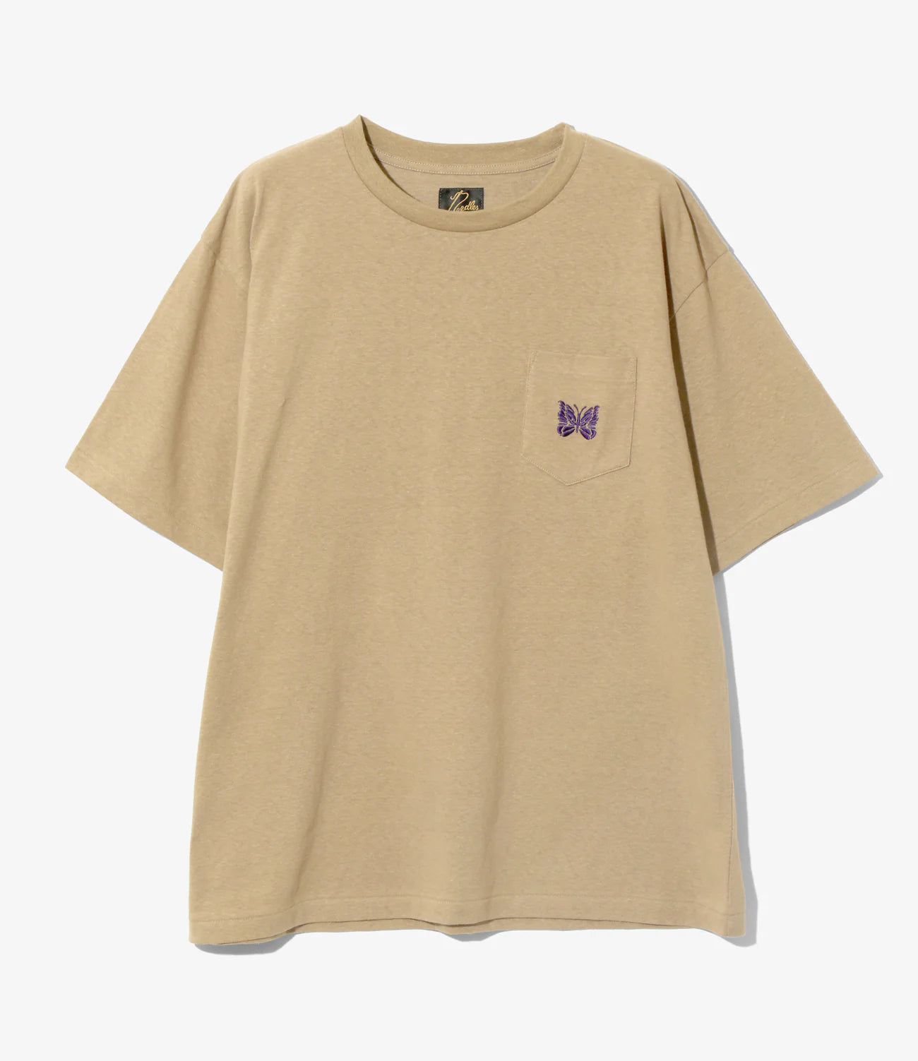 Needles / S/S Papillon Emb. Pocket Tee - Cotton Jersey