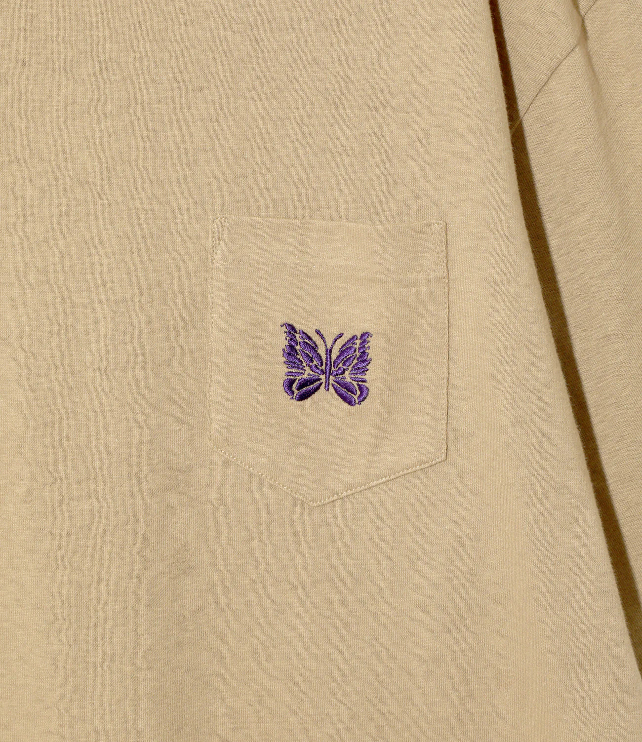 Needles / S/S Papillon Emb. Pocket Tee - Cotton Jersey