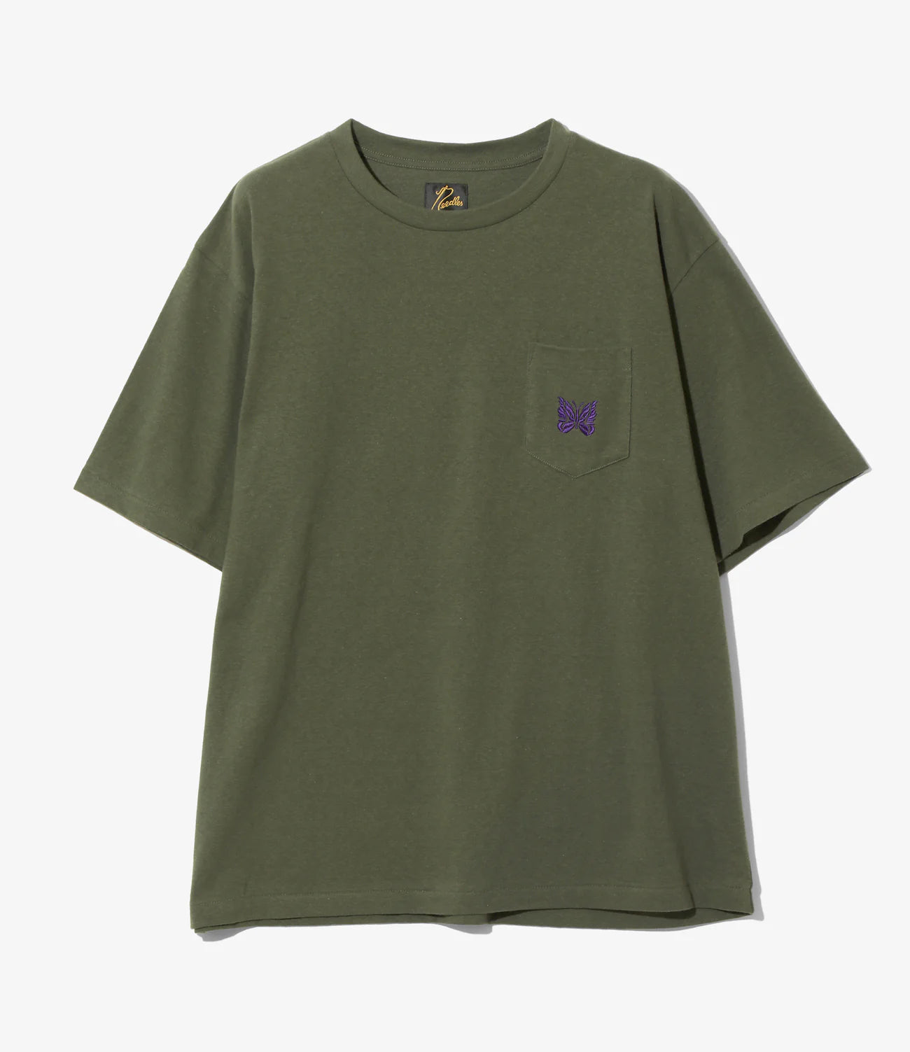 Needles / S/S Papillon Emb. Pocket Tee - Cotton Jersey